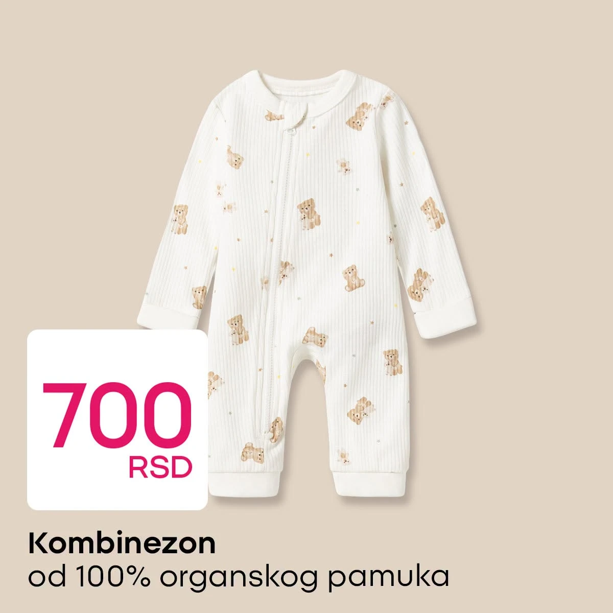 Pepco kombinezon od 100% organskog pamuka za bebe po cijeni od 700 RSD